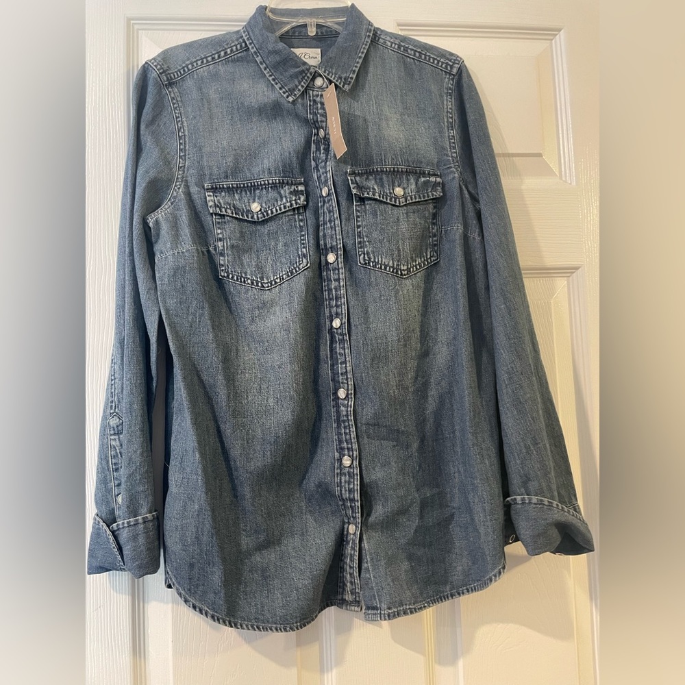 Brand new J crew jean shirt